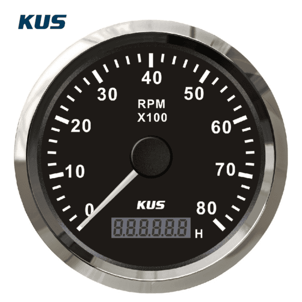 ΣΤΡΟΦΟΜΕΤΡΟ 8000RPM ΜΕ ΨΗΦΙΑΚΟ ΩΡΟΜΕΤΡΗΤΗ MARINE - Image 2