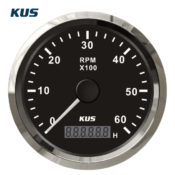 ΣΤΡΟΦΟΜΕΤΡΟ 6000RPM ΜΕ ΨΗΦΙΑΚΟ ΩΡΟΜΕΤΡΗΤΗ MARINE - Image 2